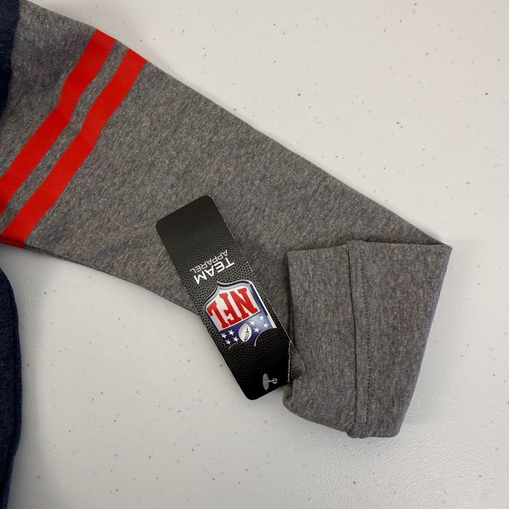 NFL Team Apparel Patriots Hoodie Girls Size M 5/6 Navy Grey New England Football - Picture 6 of 11
